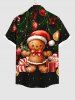 T-shirt Imprimé Cadeau de Noël avec Poches Grande Taille - Multi-A XL