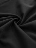 Plus Size Scalloped Lace Trim PU Panel Zipper Cross Lace-up A Line Skirt -  