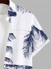 Costume D'habit de Grande Taille Imprimée de Cocotiers Sous les Tropiques pour la Plage - Blanc 