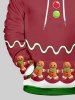 Nuisette Trapèze Contrastant Imprimé Élément de Noël Grande Taille pour la Mode - Rouge 