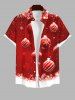 Tenue Contrastante Imprimé Flocon de Neige et Boules de Noël Grande Taille pour Couples - Rouge 