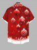 Tenue Contrastante Imprimé Flocon de Neige et Boules de Noël Grande Taille pour Couples - Rouge 