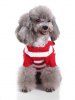 Pull à Capuche Animal Domestique Boule de Noël Imprimé en Laine - Rouge L