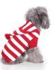 Pull à Capuche Animal Domestique Boule de Noël Imprimé en Laine - Rouge L