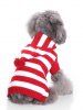 Pull à Capuche Animal Domestique Boule de Noël Imprimé en Laine - Rouge L