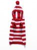 Pull à Capuche Animal Domestique Boule de Noël Imprimé en Laine - Rouge L