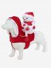 Gilet Graphique Cerf de Noël Contrasté avec Passepoil - Rouge 3XL