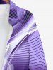 Chemise Manches Longues à Imprimé Sapins de Noël et Boutons avec Poche Grande-Taille pour Hommes - Pourpre  8XL