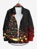 Christmas Tree Star Bowknot Glitter 3D Print Plus Size Matching Outfit For Couples -  