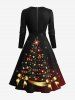 Christmas Tree Star Bowknot Glitter 3D Print Plus Size Matching Outfit For Couples -  