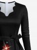 Christmas Tree Star Bowknot Glitter 3D Print Plus Size Matching Outfit For Couples -  