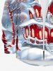 Chemise Manches Longues avec Boutons et à Imprimé Sapins de Noël et Etoiles dans la Galaxie Grande-Taille pour Hommes - Multi-A XL