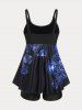 Plus Size & Curve Butterfly Padded Boyleg Modest Tankini  Swimsuit -  