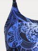 Plus Size & Curve Butterfly Padded Boyleg Modest Tankini  Swimsuit -  