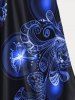 Plus Size & Curve Butterfly Padded Boyleg Modest Tankini  Swimsuit -  
