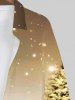Chemise Manches Longues à Imprimé Sapins de Noël et Flocons de Neige Grande-Taille pour Hommes - Multi-A 5XL