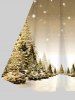 Christmas Snowflake Tree Forest Printed Ombre 50's Vintage Midi Dress -  
