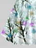 Robe Débardeur Ligne A Sapin de Noël et Flocon de Neige Imprimés de Grande Taille - Multi-A M