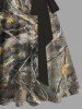 Mini Robe Camouflage Ceinturée Branche D'Arbre Feuille sans Manches - Vert profond XL | États-Unis 16