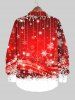 Christmas Ball Snowflake Tassel Colorblock Glitter 3D Print Plus Size Matching Outfit For Couples -  