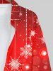Christmas Ball Snowflake Tassel Colorblock Glitter 3D Print Plus Size Matching Outfit For Couples -  