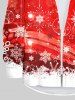 Christmas Ball Snowflake Tassel Colorblock Glitter 3D Print Plus Size Matching Outfit For Couples -  