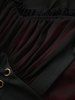 Plus Size Ruffles Grommets Lace Up Mesh Asymmetrical Buckle Cold Shoulder Blouse -  
