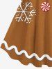 Ensemble de Bikini Assortis Flocon de Neige Bonbon et Nœud Papillon Imprimés de Grande Taille pour Couples - café 