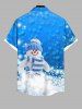 Christmas Snowman Hat Scarf Snowflake Glitter 3D Print Plus Size Matching Outfit For Couples -  