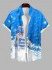 Christmas Snowman Hat Scarf Snowflake Glitter 3D Print Plus Size Matching Outfit For Couples -  