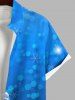 Christmas Snowman Hat Scarf Snowflake Glitter 3D Print Plus Size Matching Outfit For Couples -  