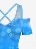 Christmas Snowman Hat Scarf Snowflake Glitter 3D Print Plus Size Matching Outfit For Couples -  