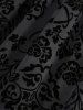 Plus Size Vintage Flower Layered Ruched Mesh A Line Dress -  