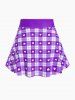Plus Size Valentines Heart Bowknot Crisscross Padded Three Piece Tankini Swimsuit -  