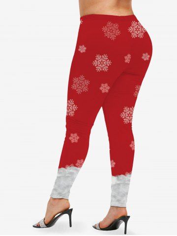 Christmas Snowflake Santa Claus Belt Glitter 3D Print Plus Size Matching Set