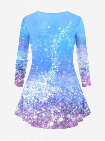 Christmas Snowman Bell Holy Fruit Snowflake Glitter 3D Print Plus Size Matching Set