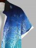 Chemise Boutonnée Imprimé Élément de Noël Grande Taille avec Poche - Multi-A L