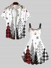 Robe Ligne A Sapin de Noël Etoile Flocon de Neige et Carreaux Imprimés de Grande Taille - Multi-A 3X