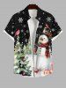 Christmas Tree Ball Bird Snowflake Snowman Print Plus Size Matching Set For Couples -  