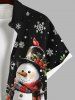 Christmas Tree Ball Bird Snowflake Snowman Print Plus Size Matching Set For Couples -  