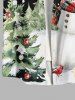 Christmas Tree Ball Bird Snowflake Snowman Print Plus Size Matching Set For Couples -  