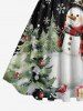 Christmas Tree Ball Bird Snowflake Snowman Print Plus Size Matching Set For Couples -  