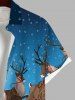 Christmas Tree Elk Santa Claus Moon Ombre Galaxy Print Plus Size Matching Set For Couples -  