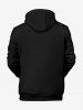 Plus Size Christmas Hat Ball Letters Stocking Print Pocket Drawstring Pullover Long Sleeves Hoodie For Men -  