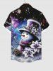 Christmas Hat Snowman Holy Fruit Leaf Galaxy Star Glitter 3D Print Plus Size Matching Outfit For Couples -  