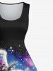 Christmas Hat Snowman Holy Fruit Leaf Galaxy Star Glitter 3D Print Plus Size Matching Outfit For Couples -  