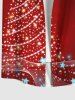 Christmas Tree Light Star Glitter 3D Print Plus Size Matching Outfit For Couples -  