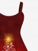 Christmas Tree Light Star Glitter 3D Print Plus Size Matching Outfit For Couples -  