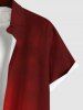 Chemise 3D Etoile Sapin de Noël Lumière et Boutons Imprimés Grande Taille avec Poche à Paillettes - Rouge S