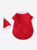 Costume Père Noël à Brodure Boutonnée en Laine - Rouge L